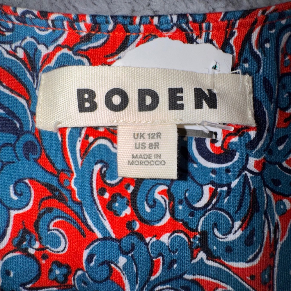 Boden Elodie Empire Midi Dress
Fiesta Orange Botanic Terrace Women's 12 Stretch - Picture 8 of 16